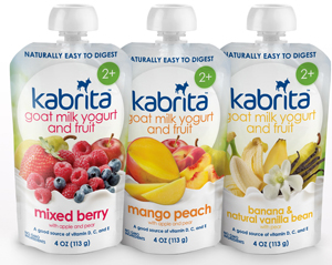 GOAT MILK YOGURT AND FRUIT POUCHES DEBUT GOAT MILK YOGURT AND FRUIT POUCHES DEBUT
